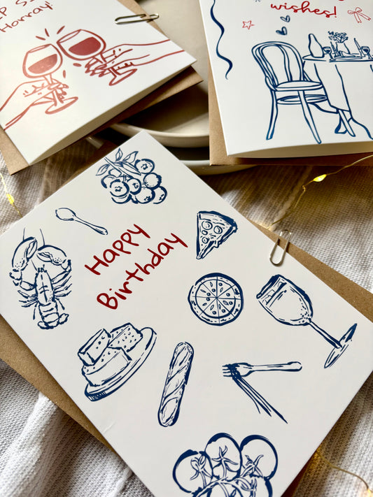 Foodies Birthday Card Multipack (x3)