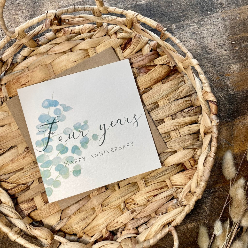 Eucalyptus 4th Anniversary Card