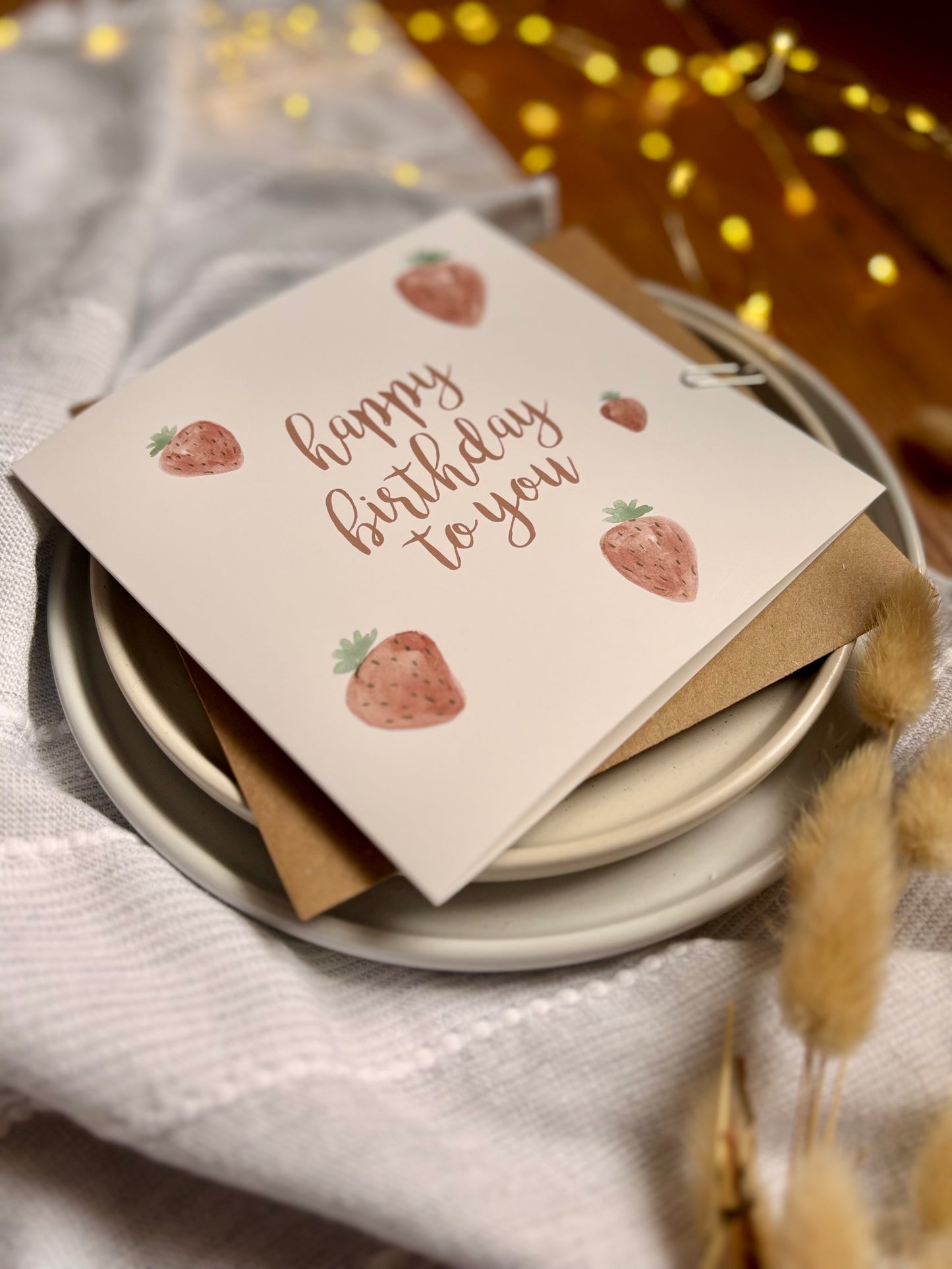 Birthday Card - Strawberries
