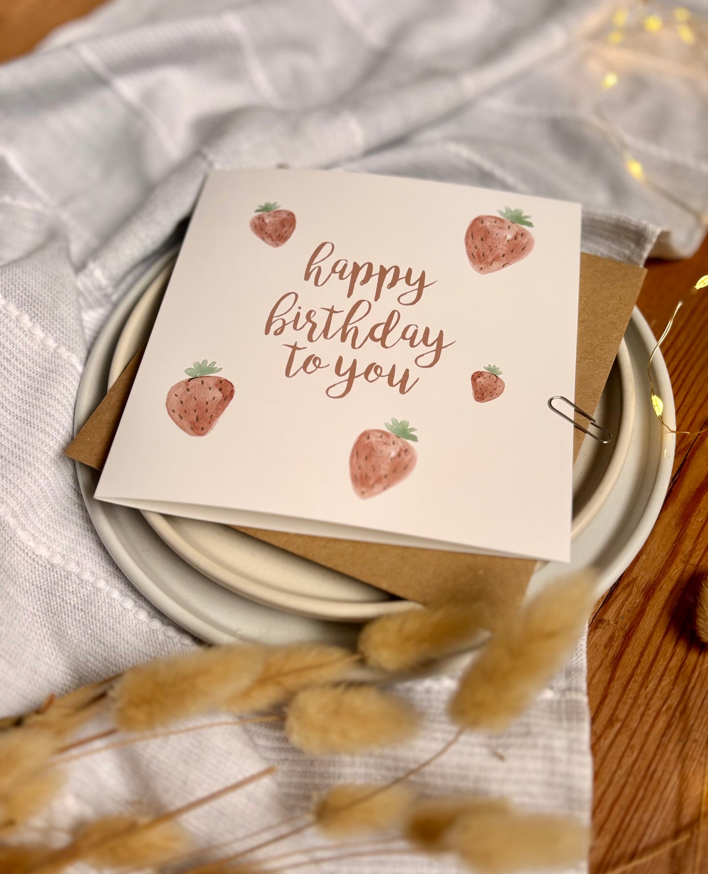 Birthday Card - Strawberries