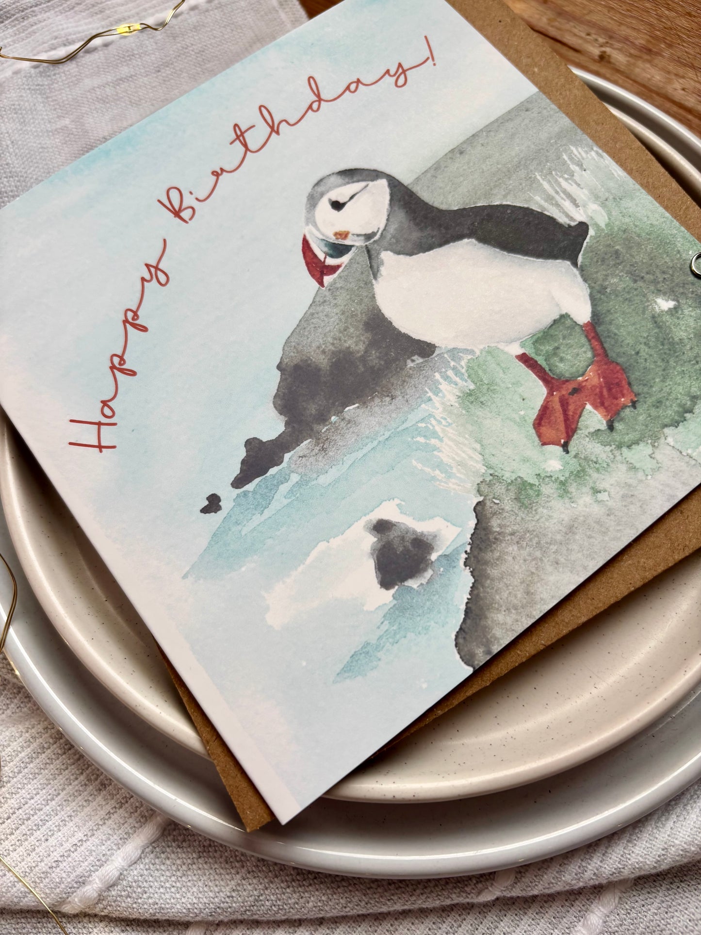 Birthday Card - Puffin