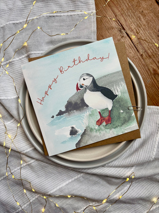 Birthday Card - Puffin
