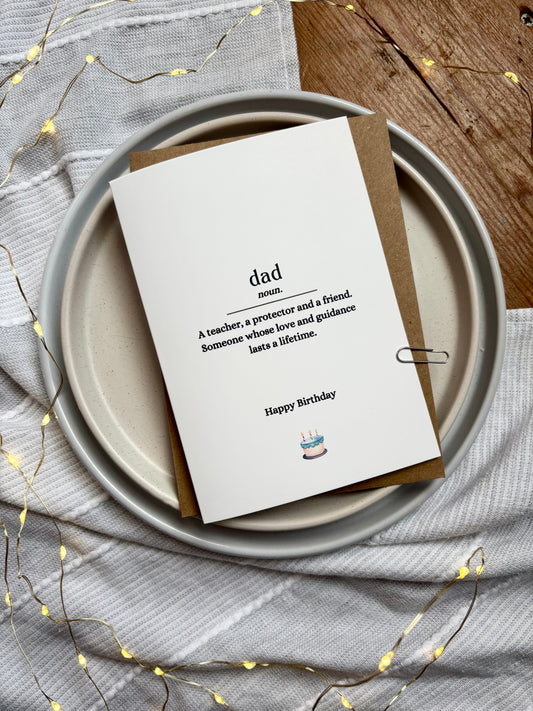 Birthday Card - Dad, Dictionary Definition