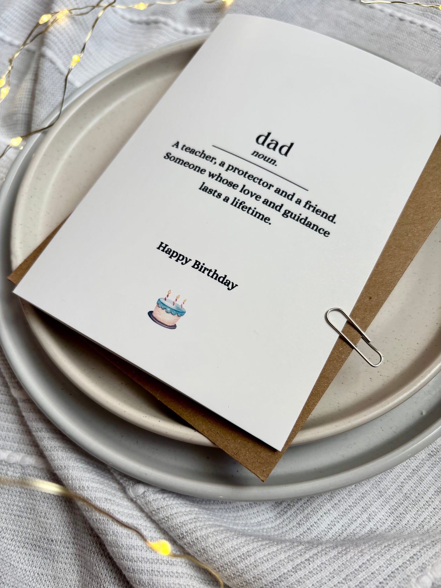 Birthday Card - Dad, Dictionary Definition