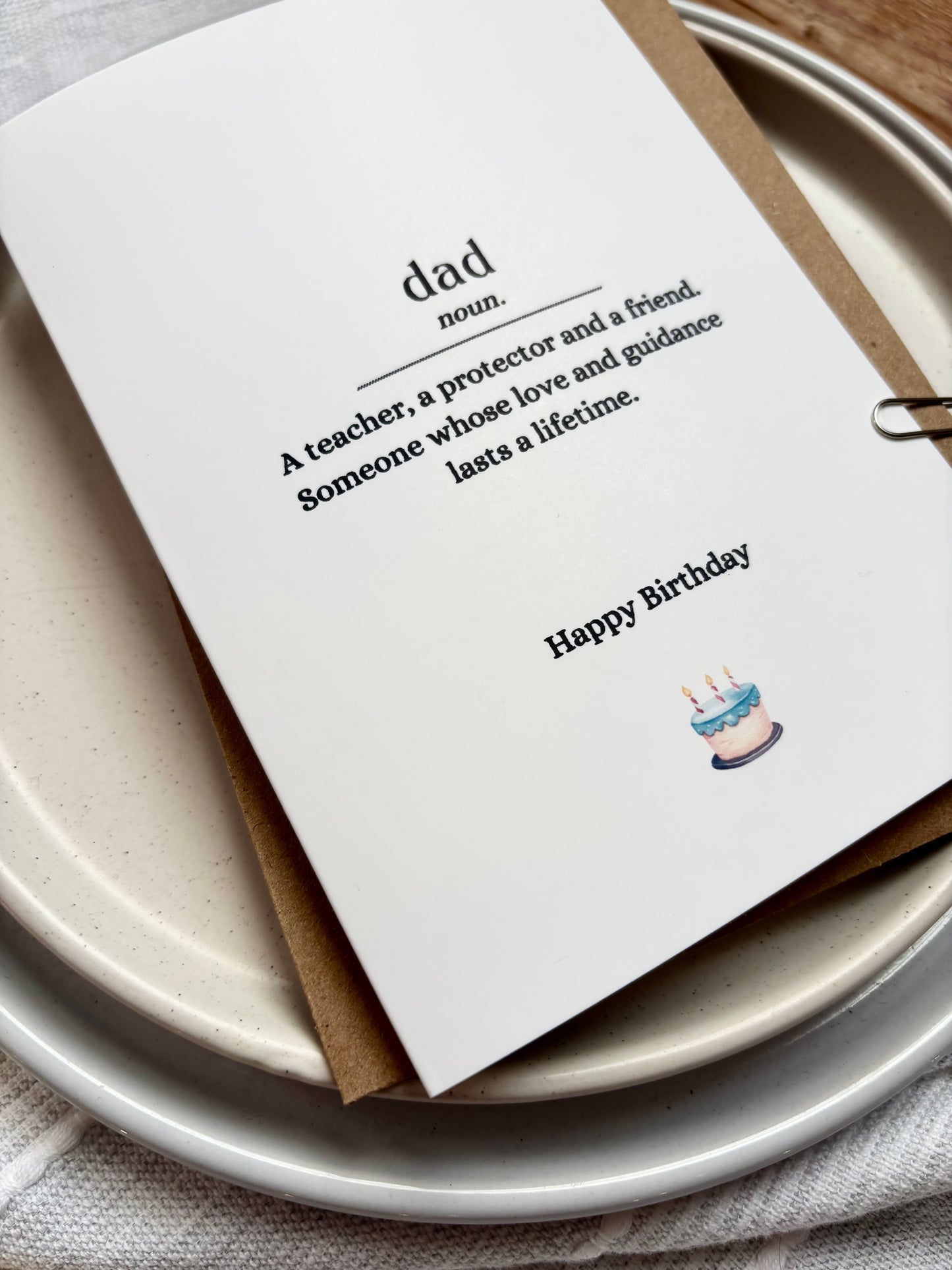 Birthday Card - Dad, Dictionary Definition