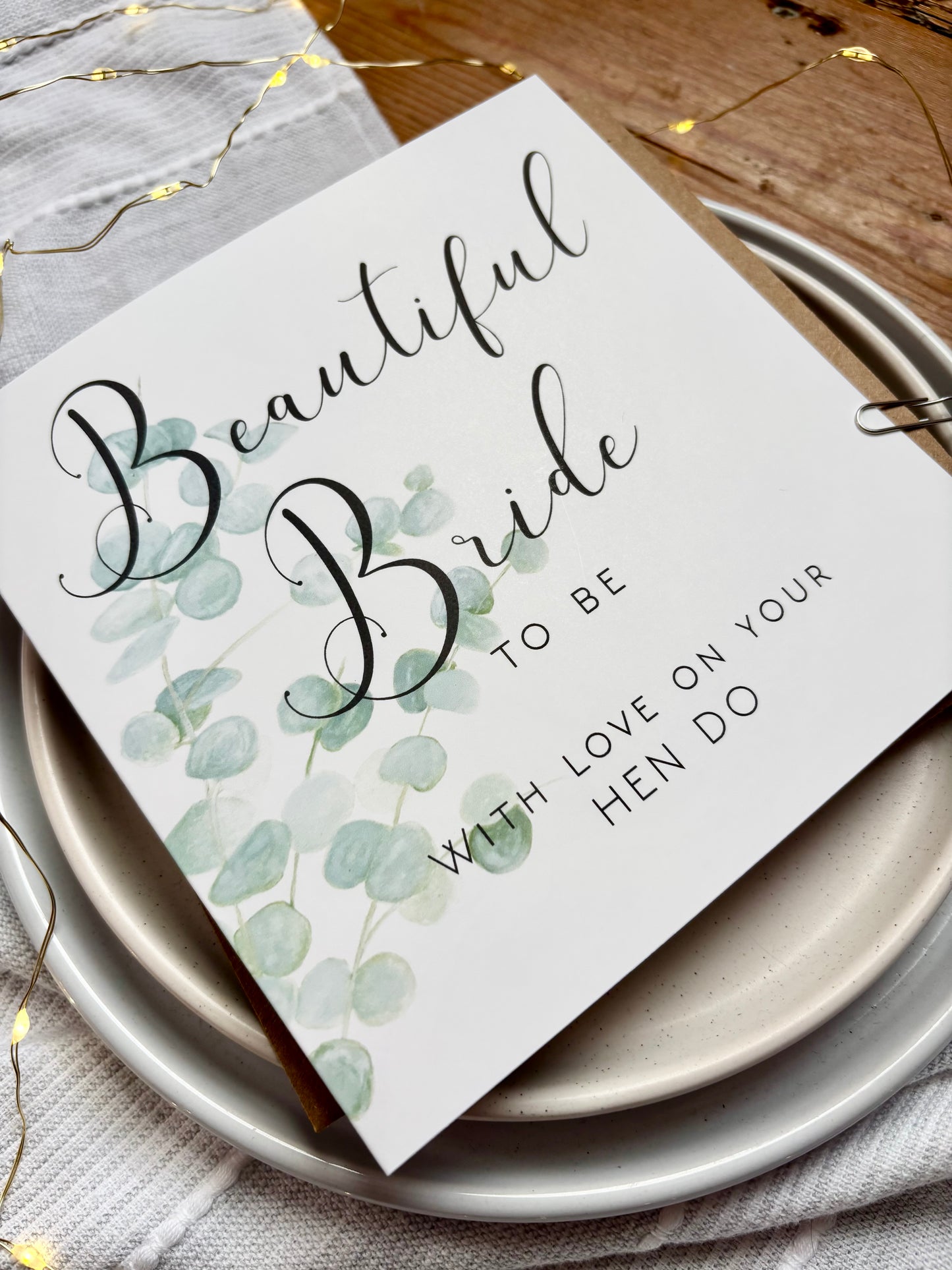 Hen Do Card for the Beautiful Bride