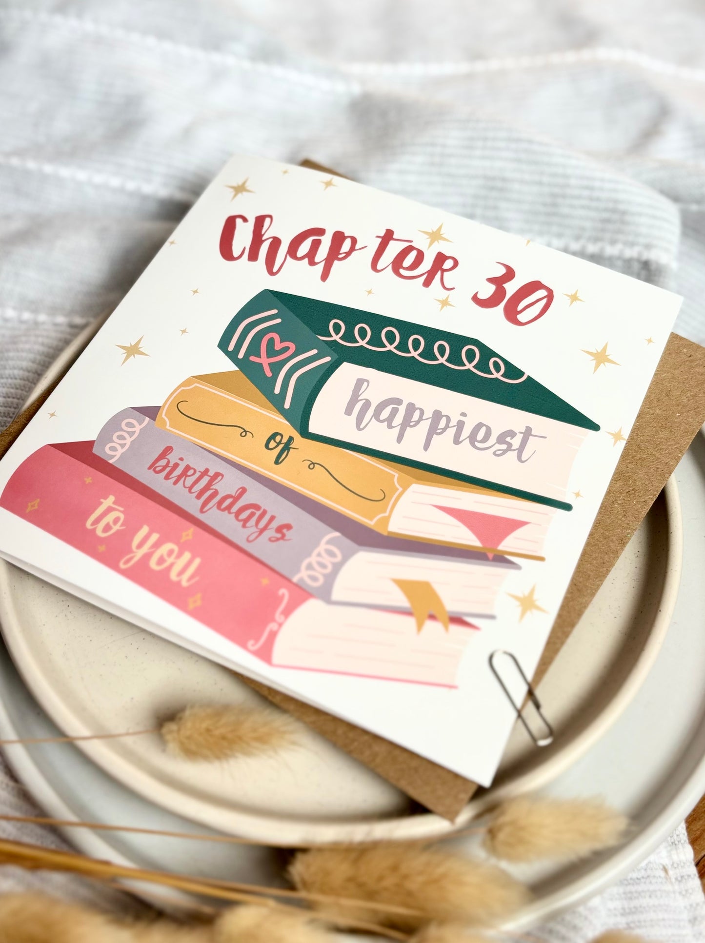 Book Reader Birthday Card - Choose Your Age