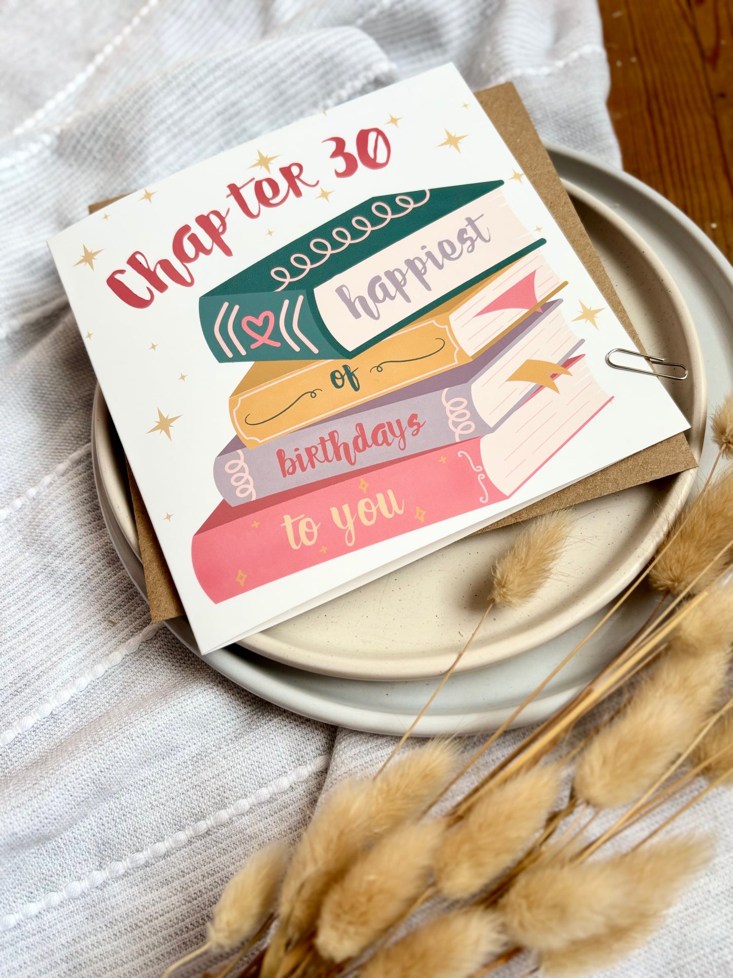Book Reader Birthday Card - Choose Your Age