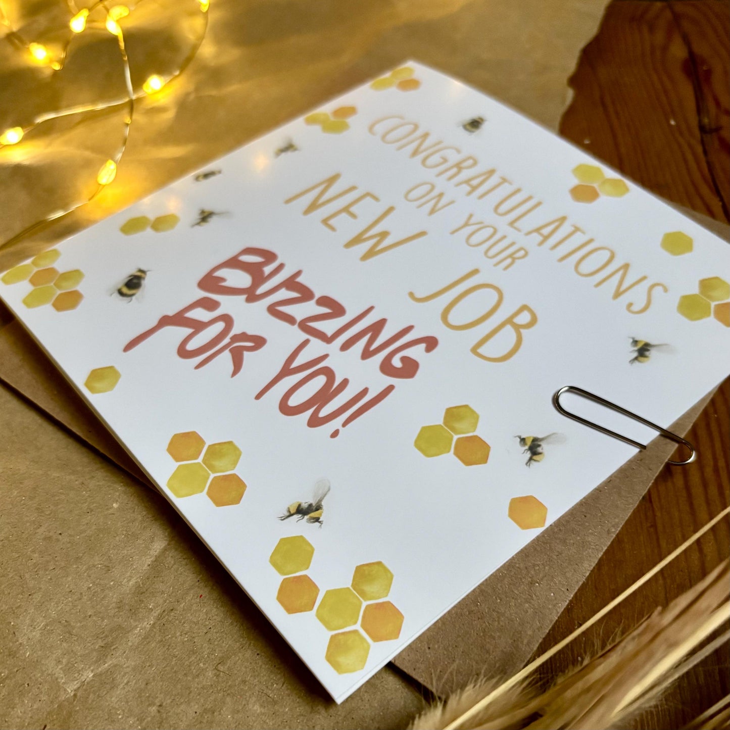 New Job Card - Bees "Buzzing For You"