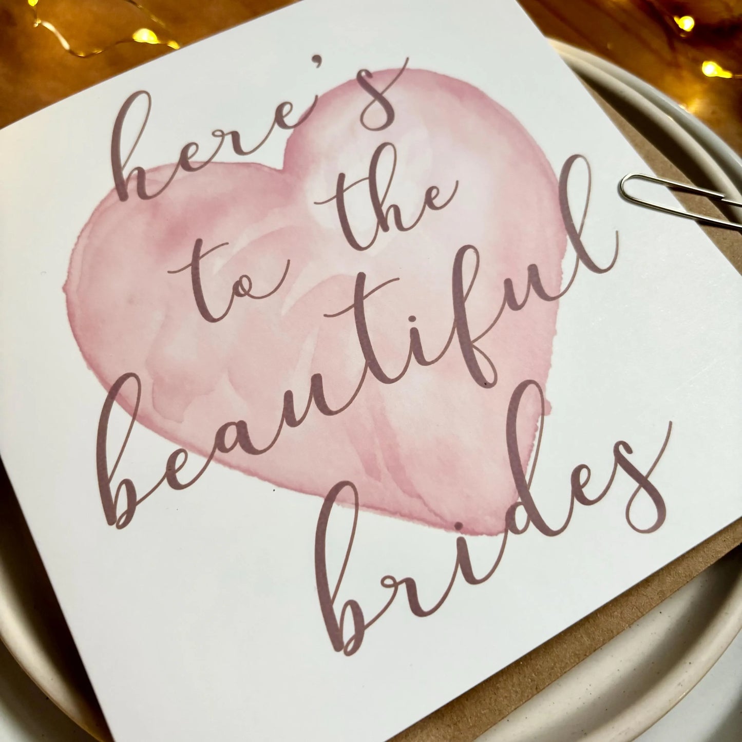 Wedding Day Card - Beautiful Brides Heart