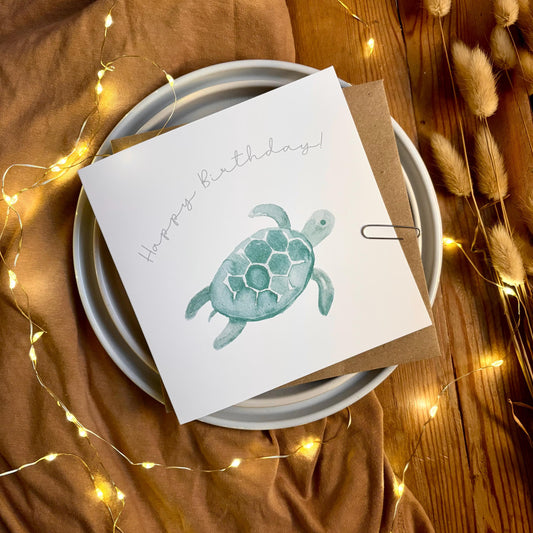 Birthday Card - Turtle