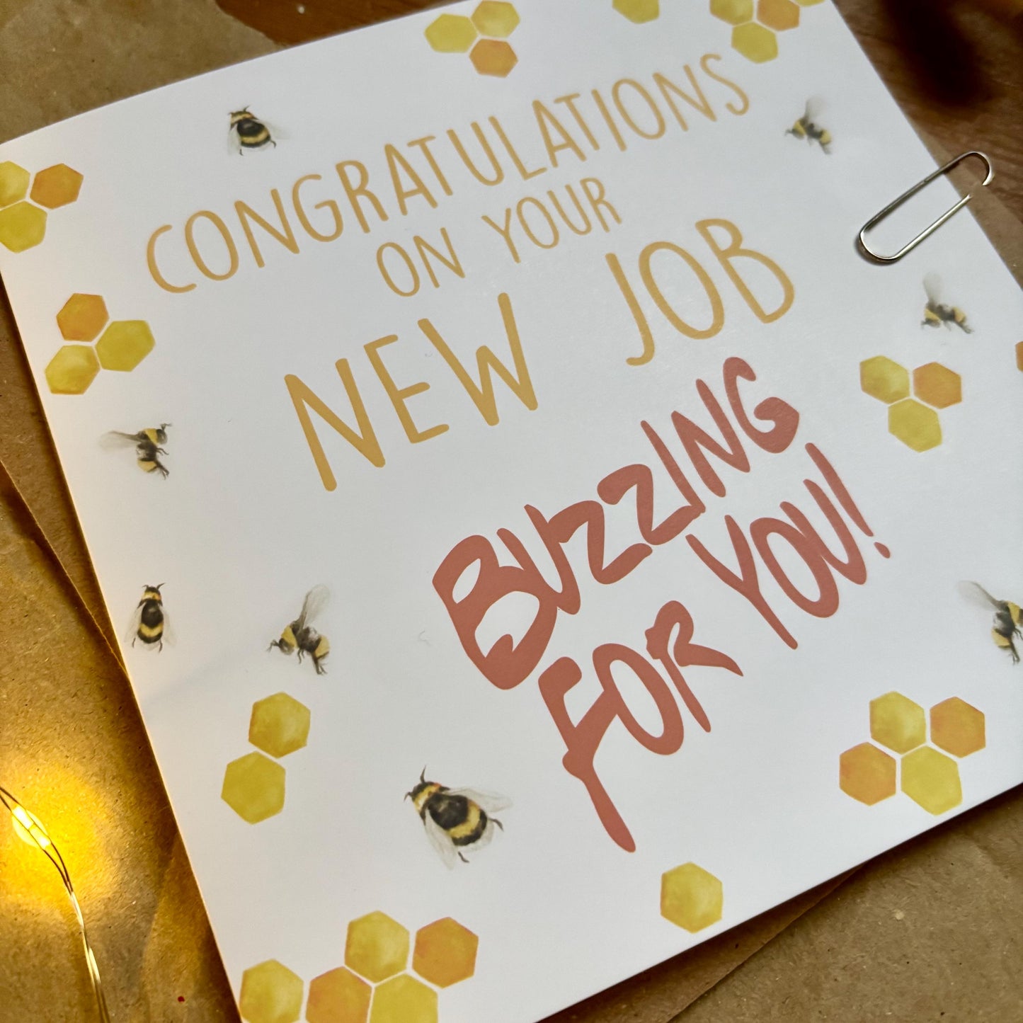 New Job Card - Bees "Buzzing For You"