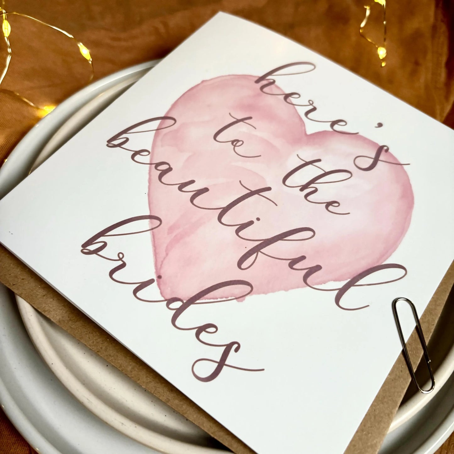 Wedding Day Card - Beautiful Brides Heart