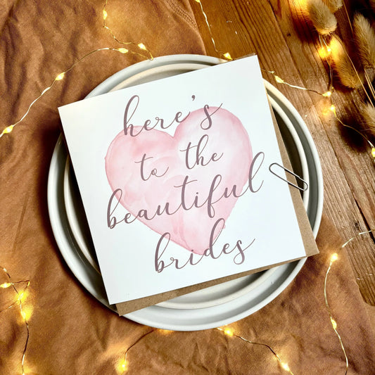 Wedding Day Card - Beautiful Brides Heart