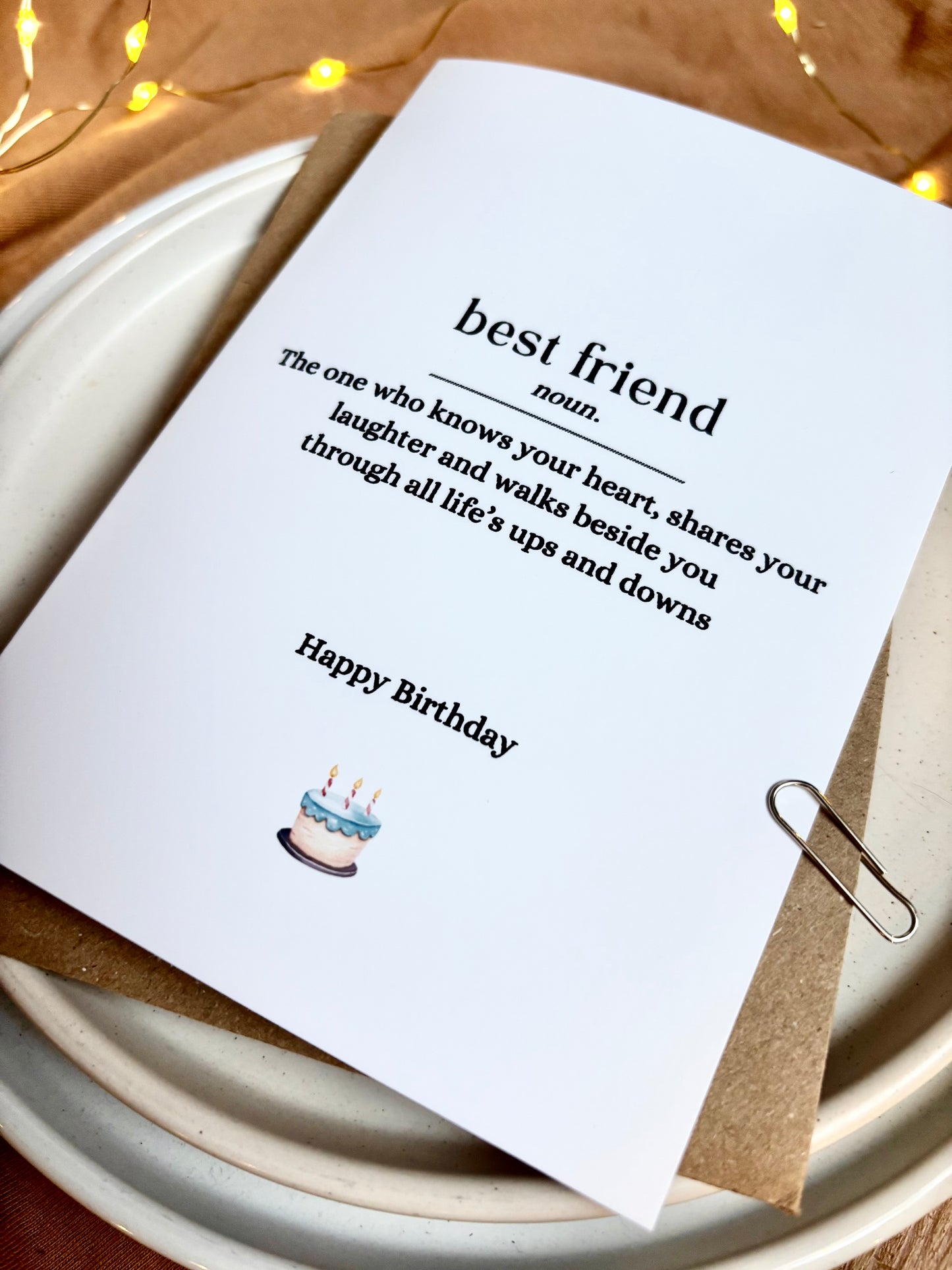 Best Friend Birthday Card - Dictionary Definition