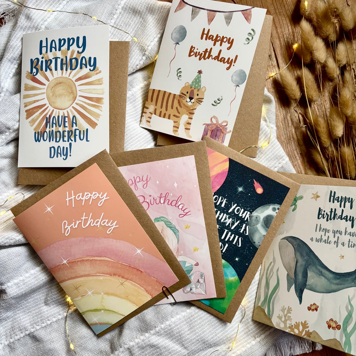 Kid's Birthday Card Multipack (x6)