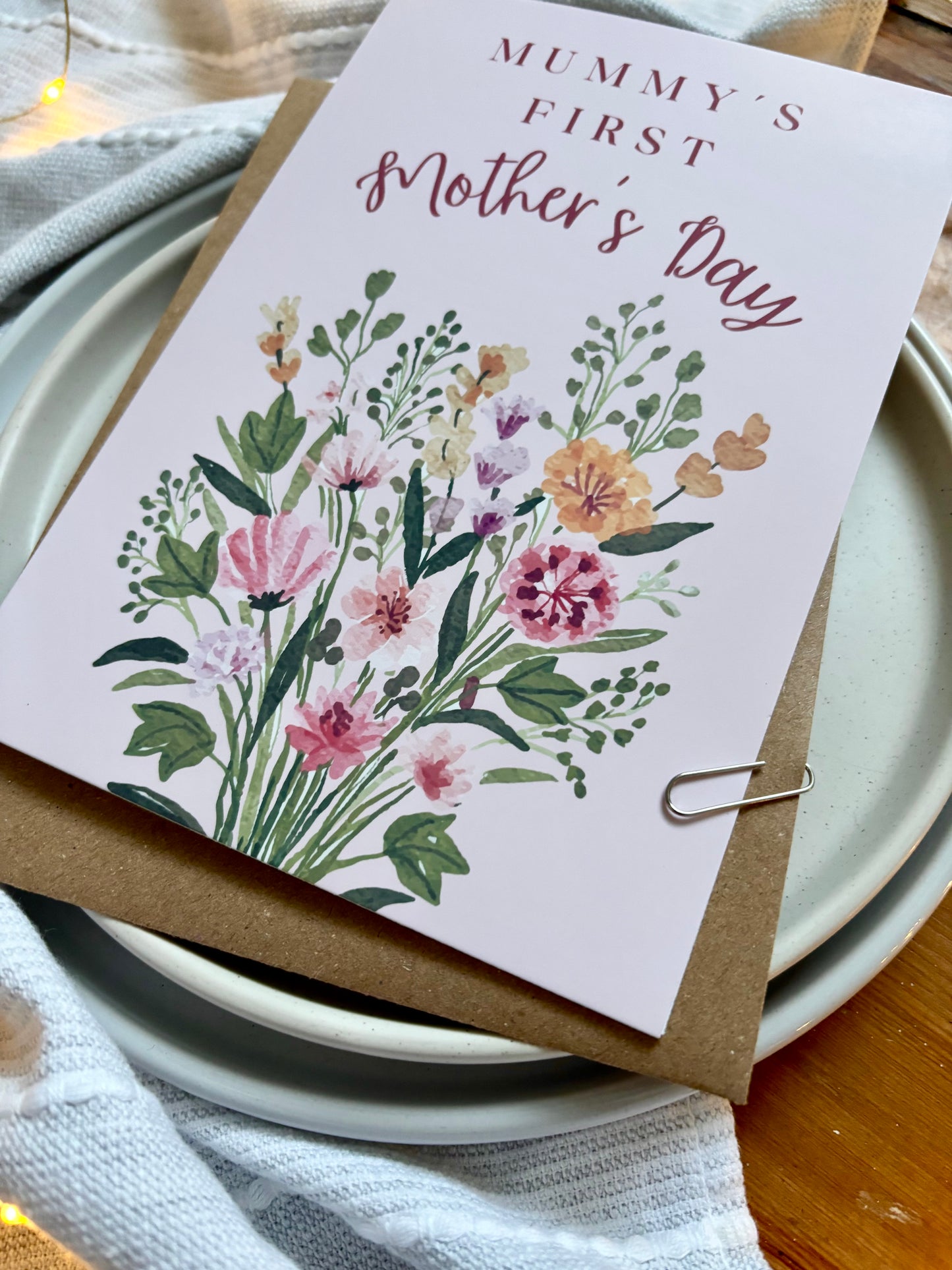 Mummy First Mother's Day Card - Flower Bouquet