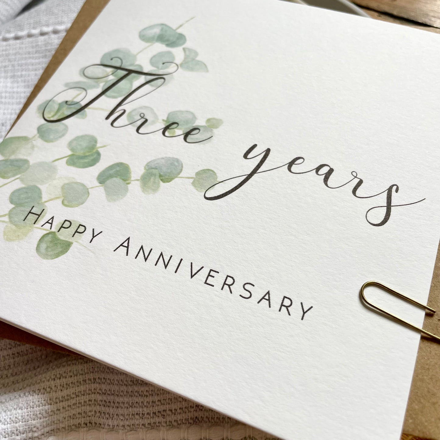 Eucalyptus  3rd Anniversary Card