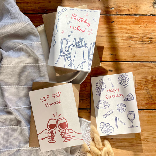 Foodies Birthday Card Multipack (x3)