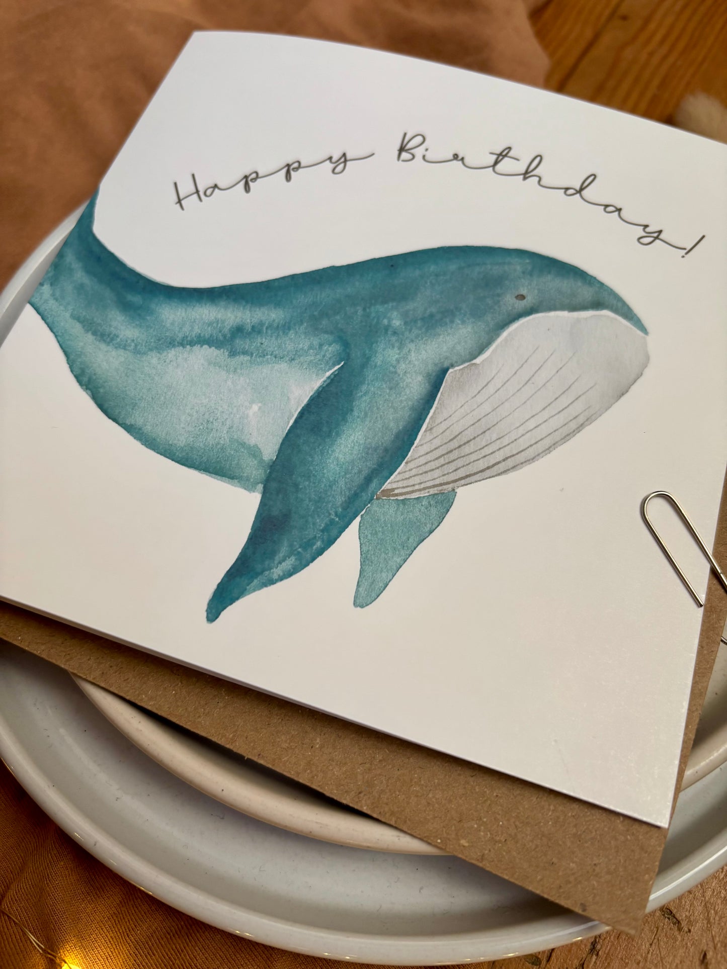 Birthday Card - Whale