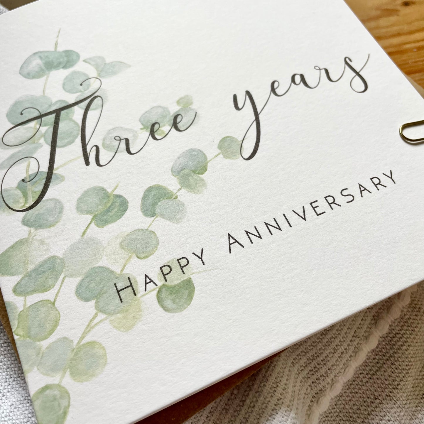 Eucalyptus  3rd Anniversary Card
