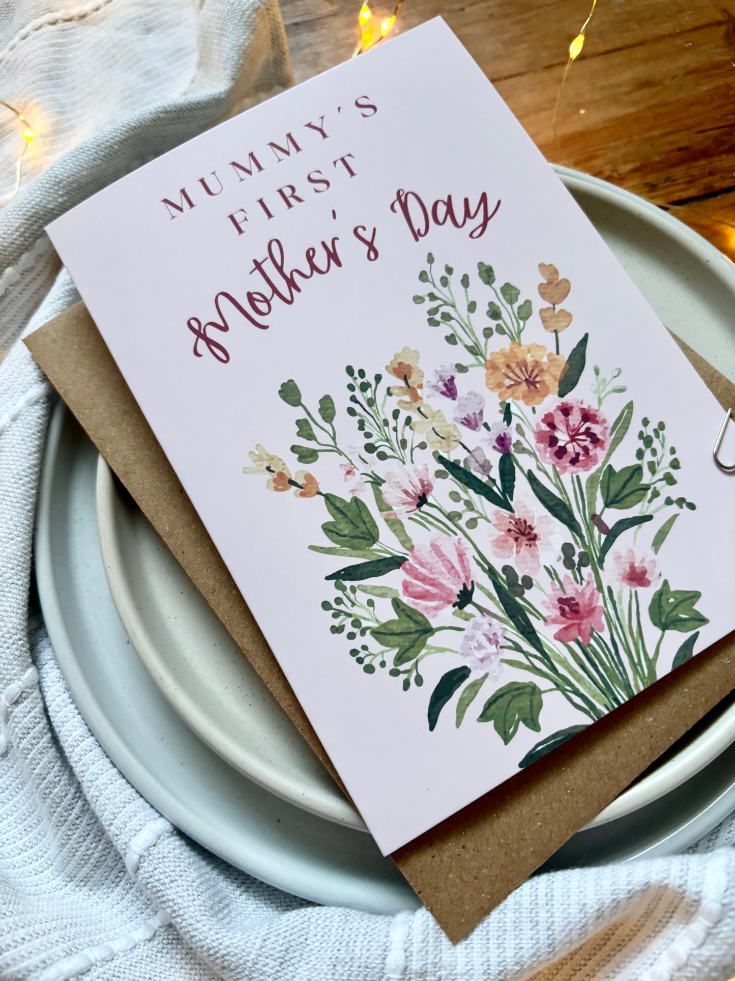 Mummy First Mother's Day Card - Flower Bouquet