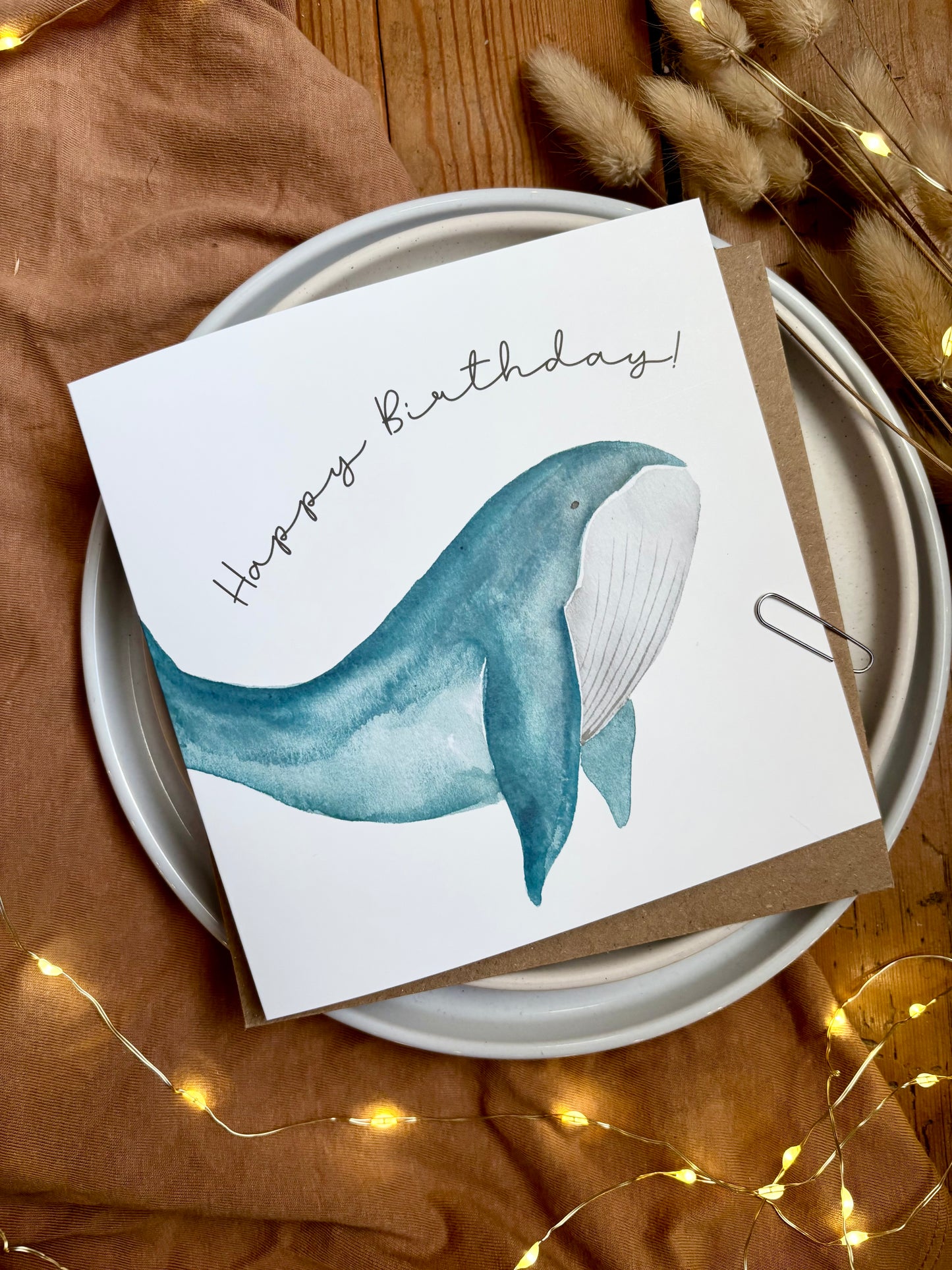 Birthday Card - Whale