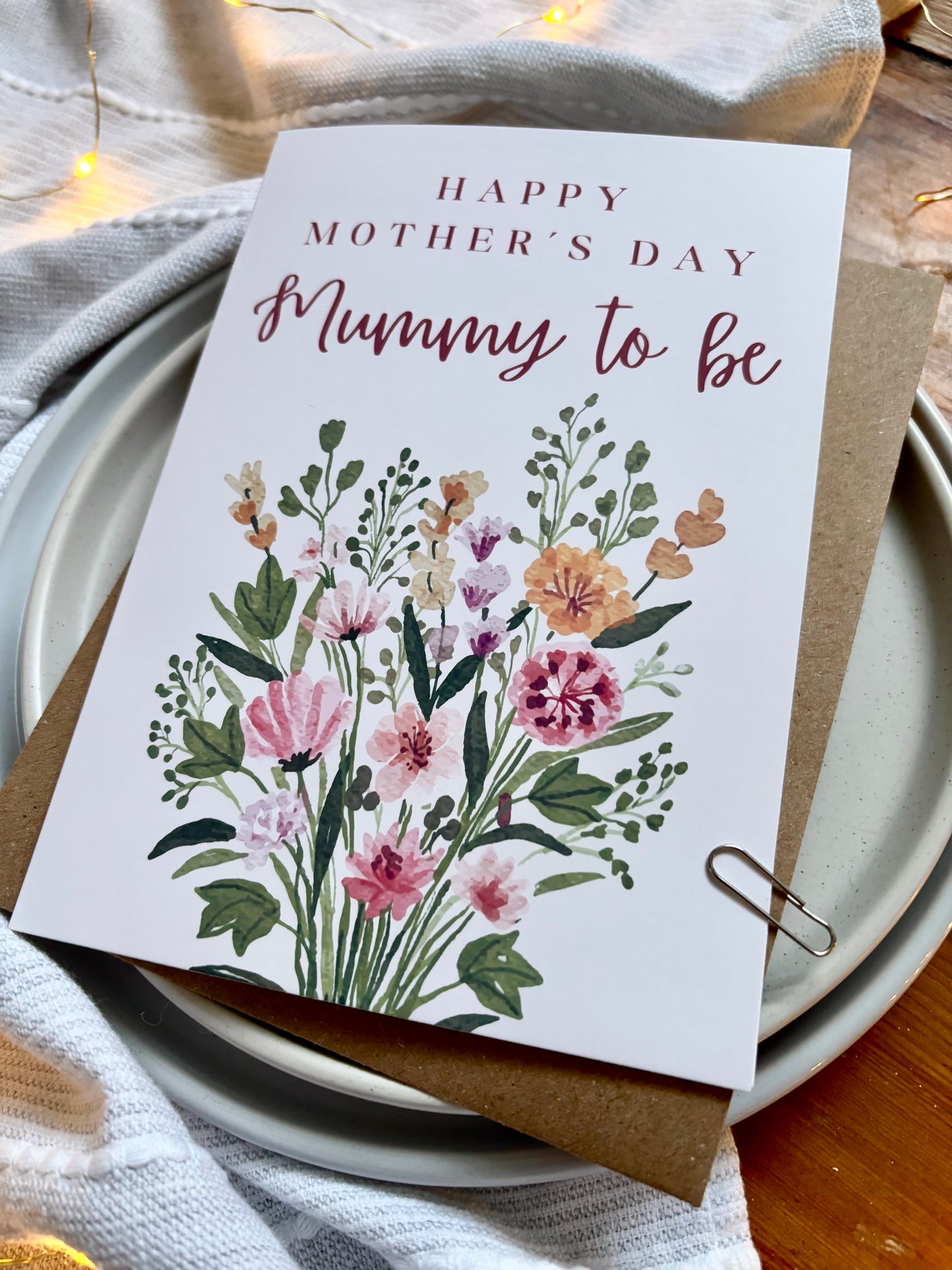 Mummy to be Mother's Day Card - Flower Bouquet