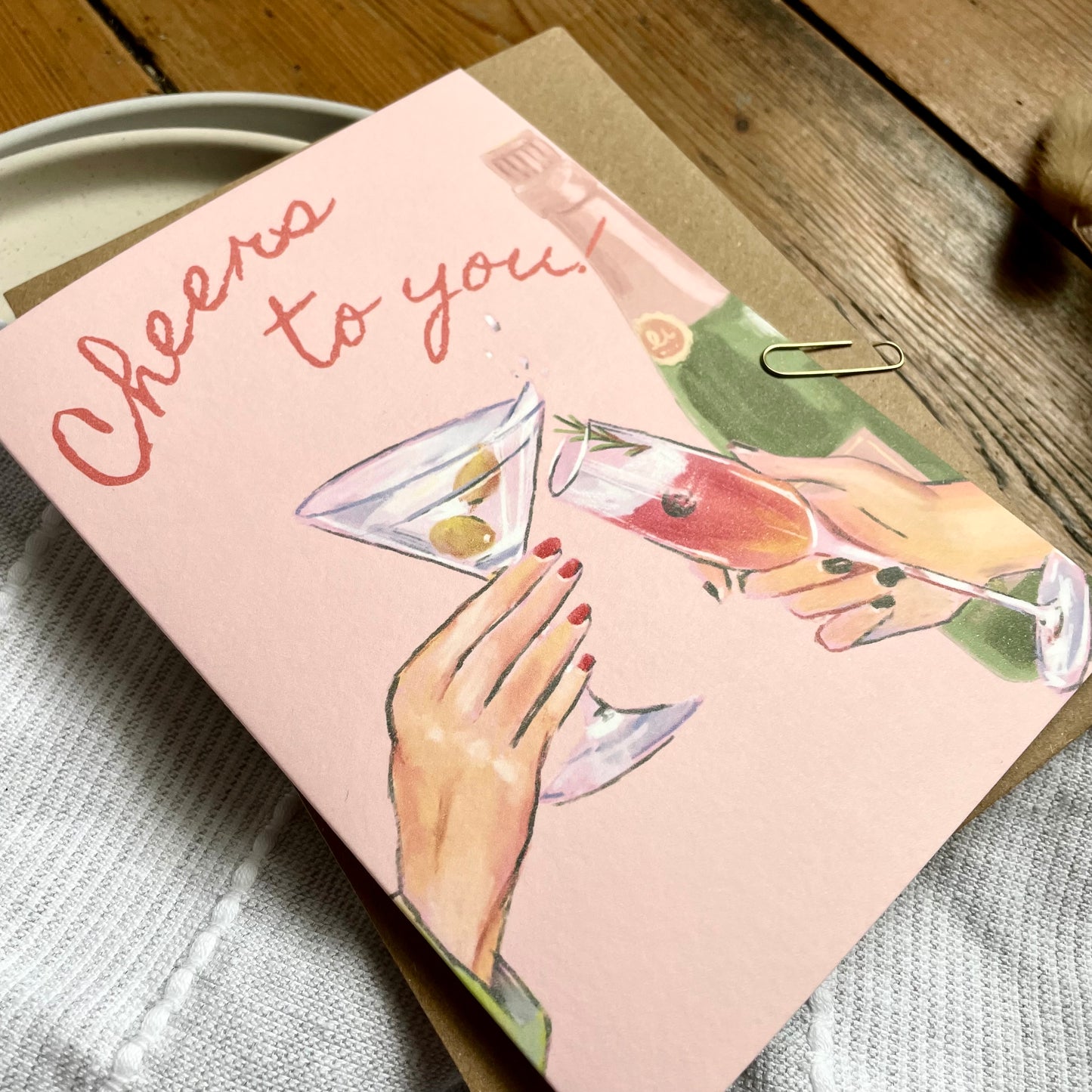 Cheers to You Birthday Card – Fun Celebration Design with Clinking Glasses