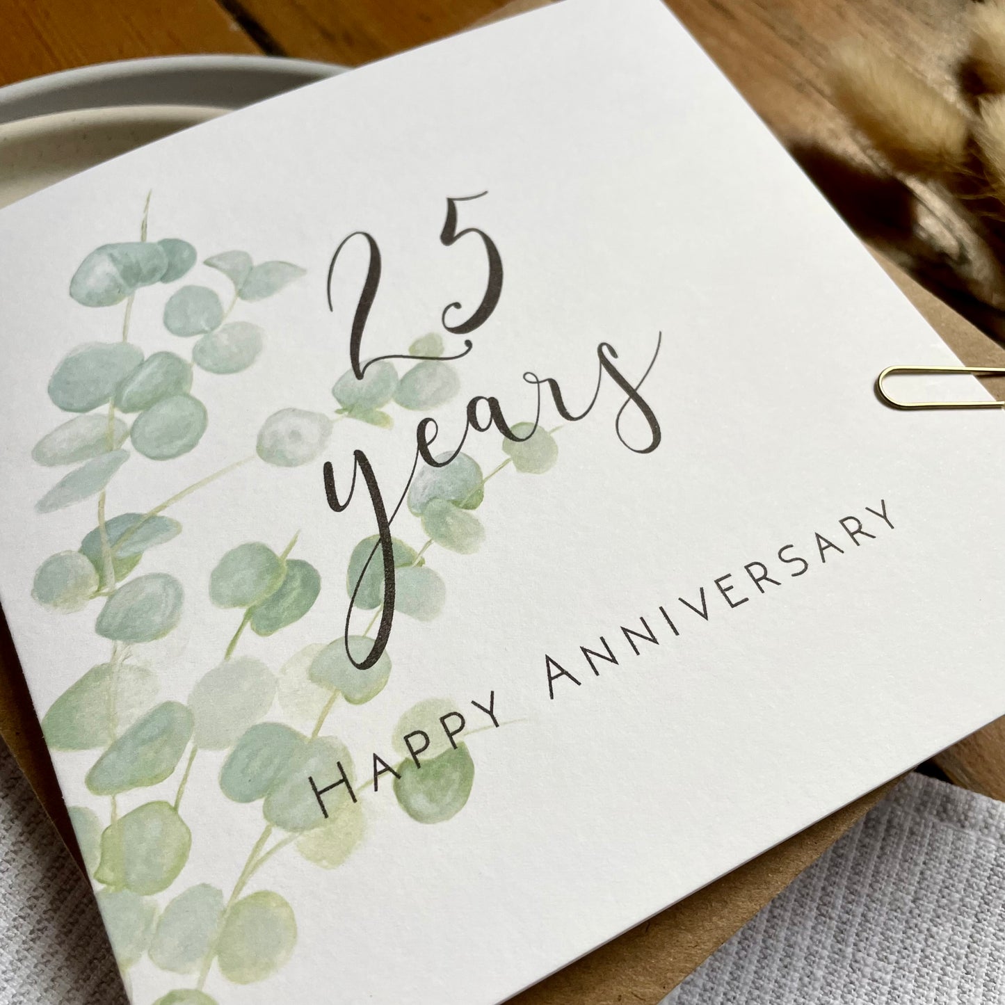 Eucalyptus 25th Anniversary Card