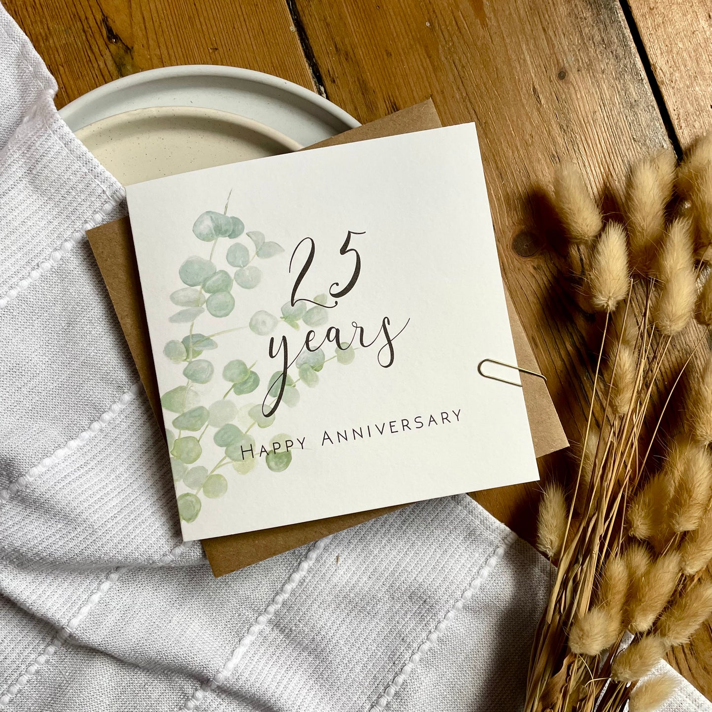 Eucalyptus 25th Anniversary Card