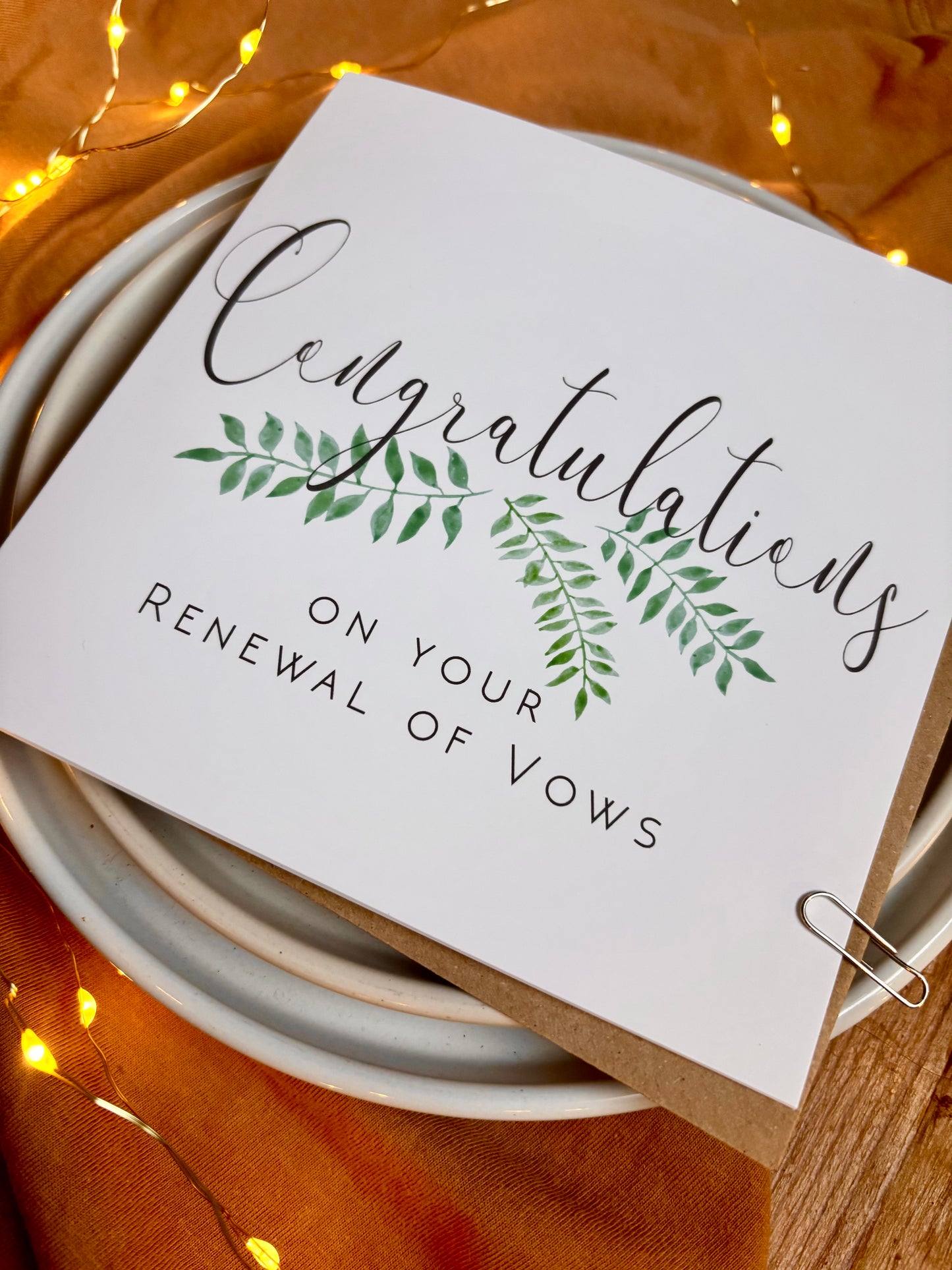 Renewal of Wedding Vows Card - Botanical