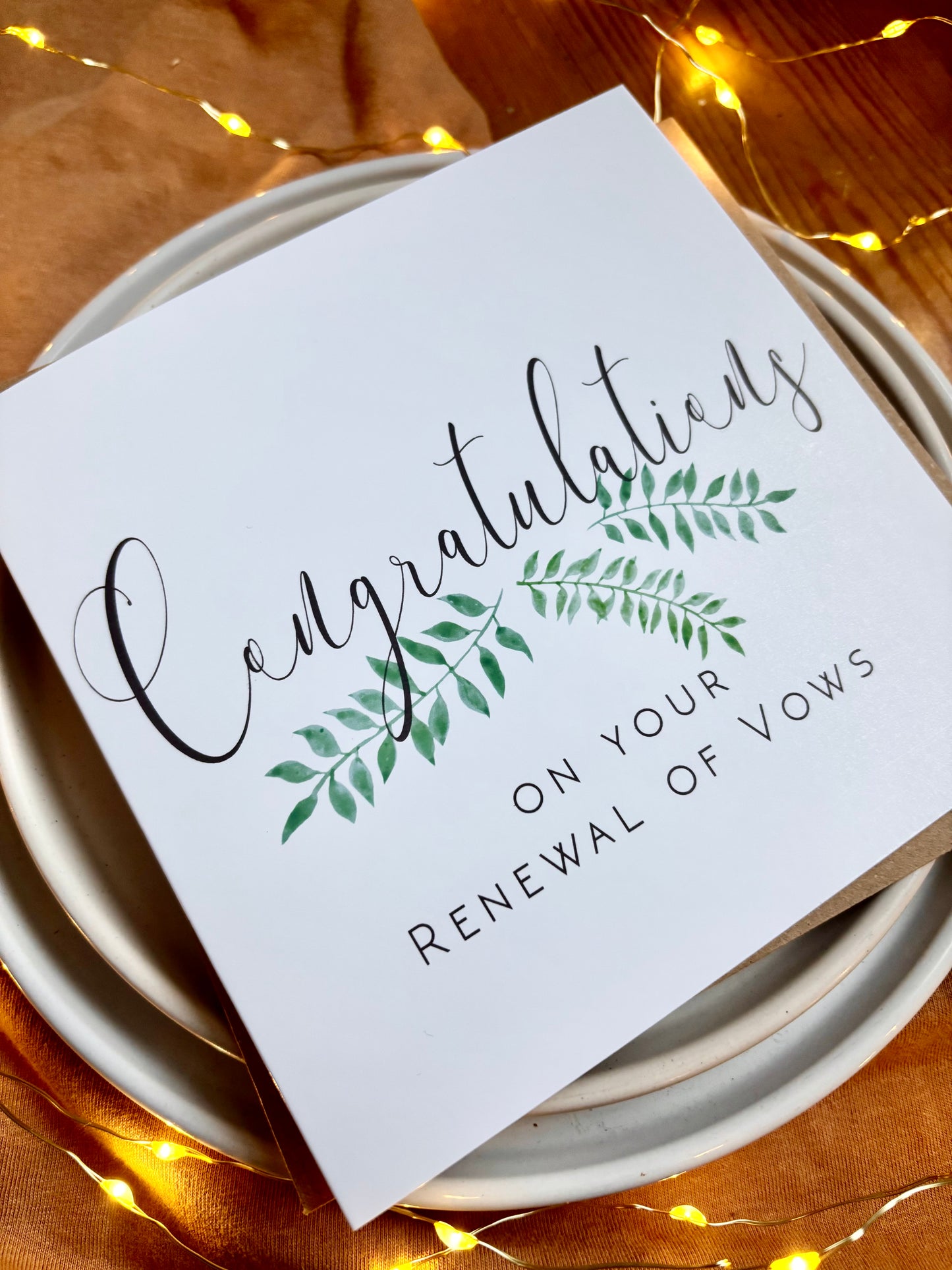 Renewal of Wedding Vows Card - Botanical