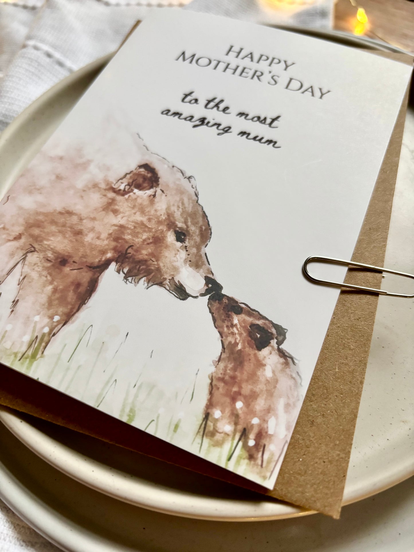 Mother's Day Card - Mama Bear and Baby Bear