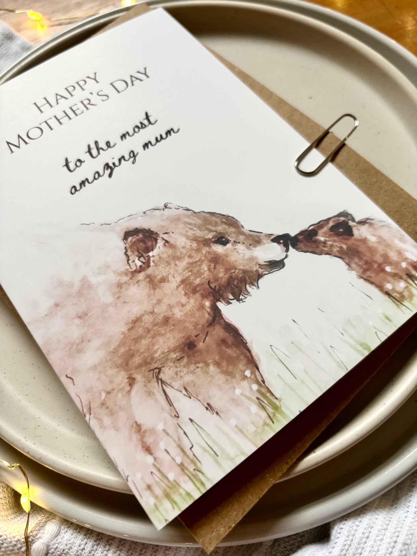 Mother's Day Card - Mama Bear and Baby Bear