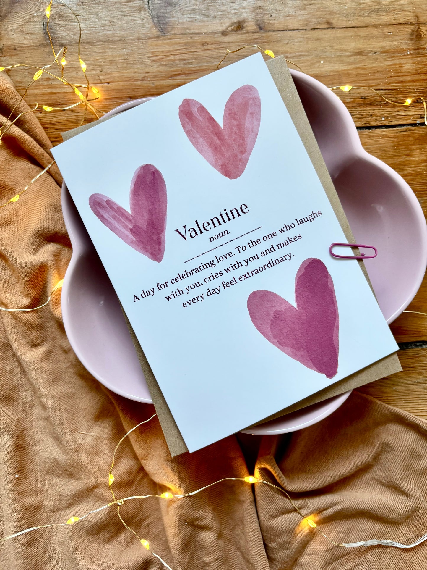 Valentine's Card with Love Hearts