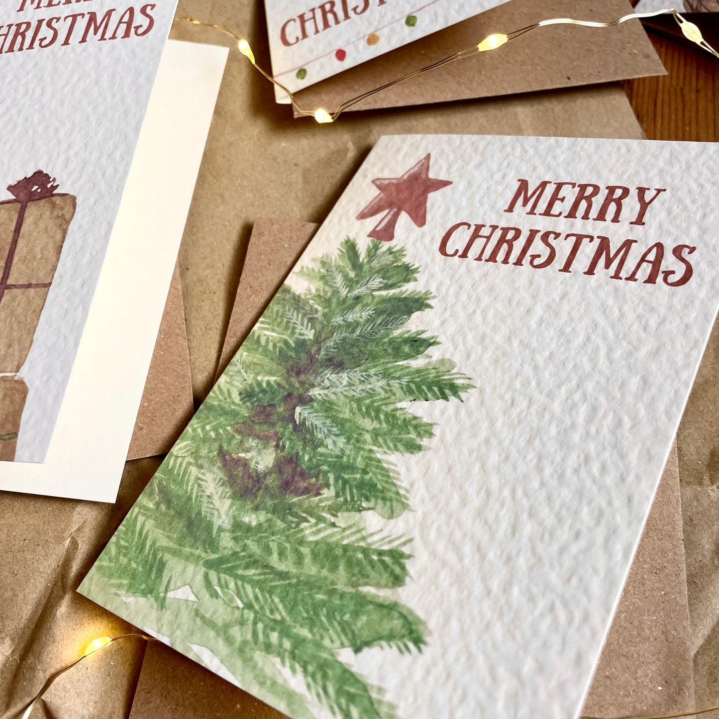 Luxury Christmas Card Pack, Individual Traditional Designs (x5)