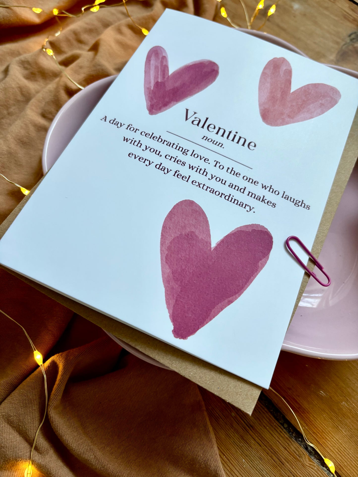Valentine's Card with Love Hearts