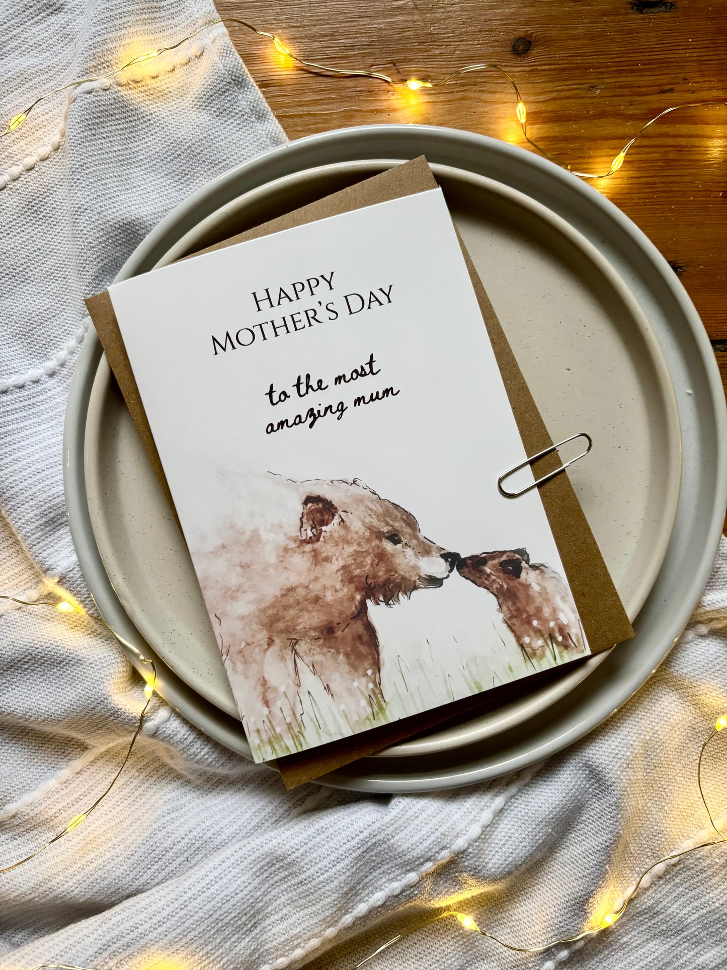 Mother's Day Card - Mama Bear and Baby Bear