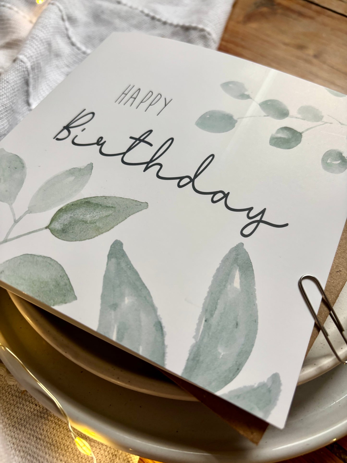 Birthday Card - Leaves