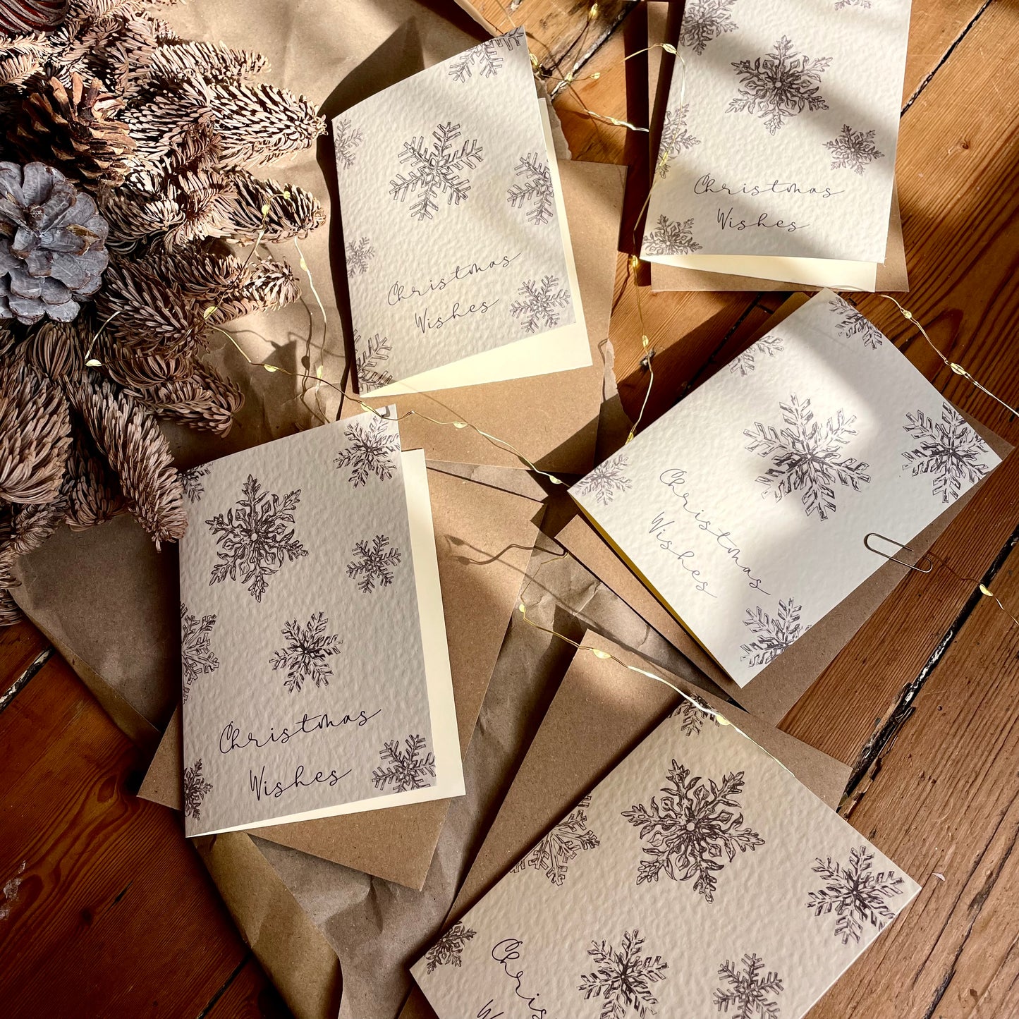 Luxury Snowflake Christmas Card Pack (x5)
