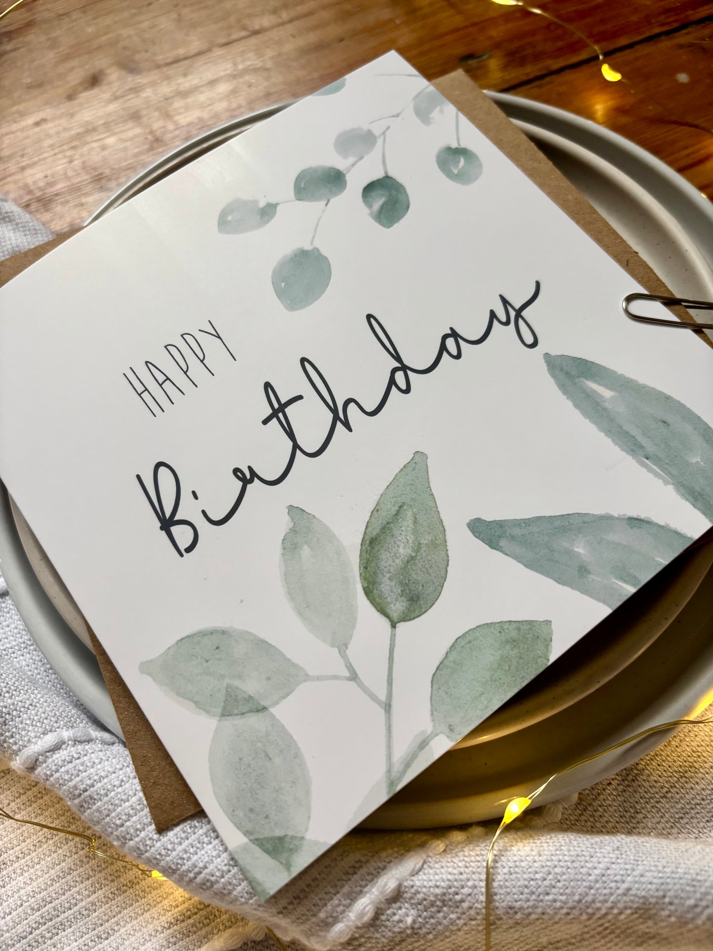 Birthday Card - Leaves