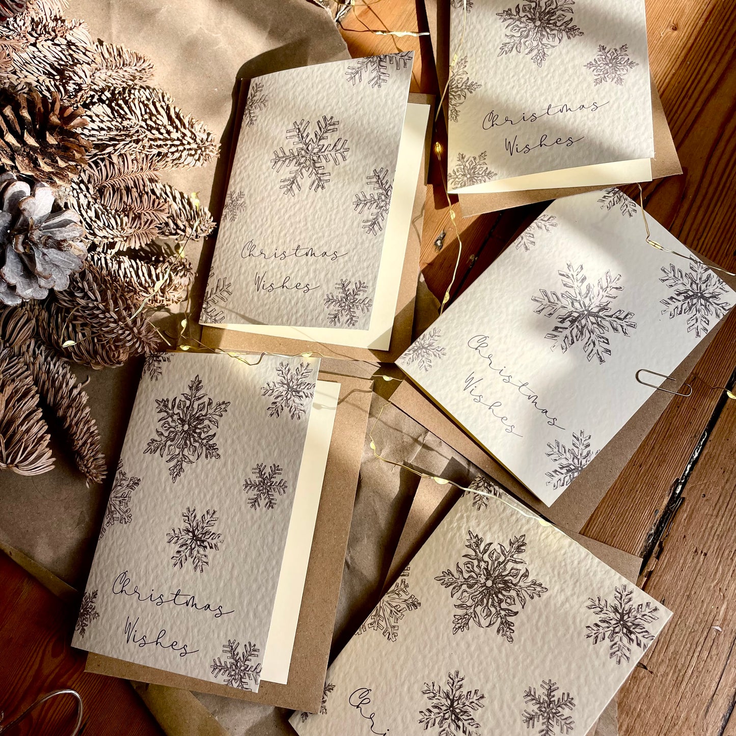 Luxury Snowflake Christmas Card Pack (x5)