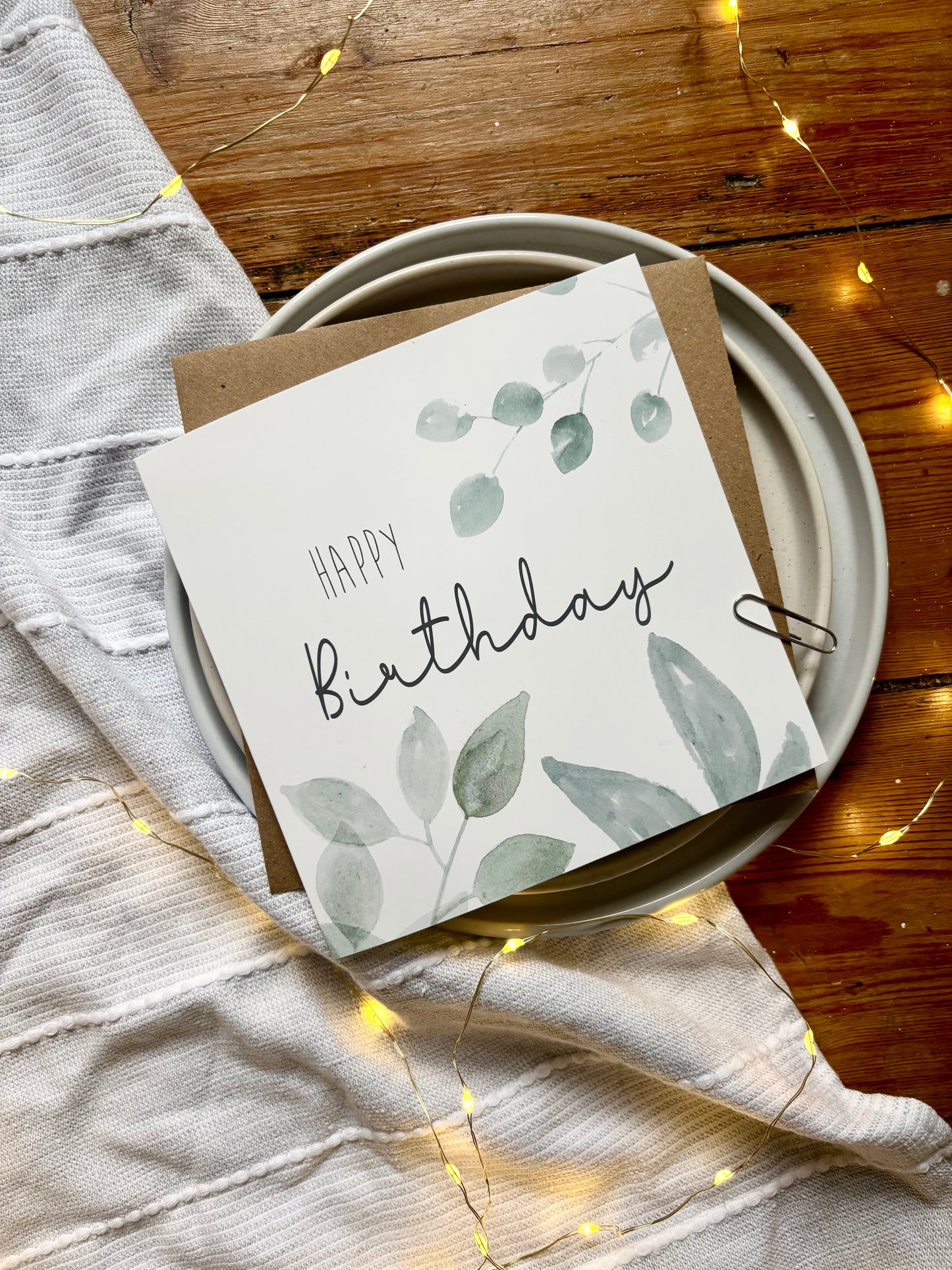 Birthday Card - Leaves