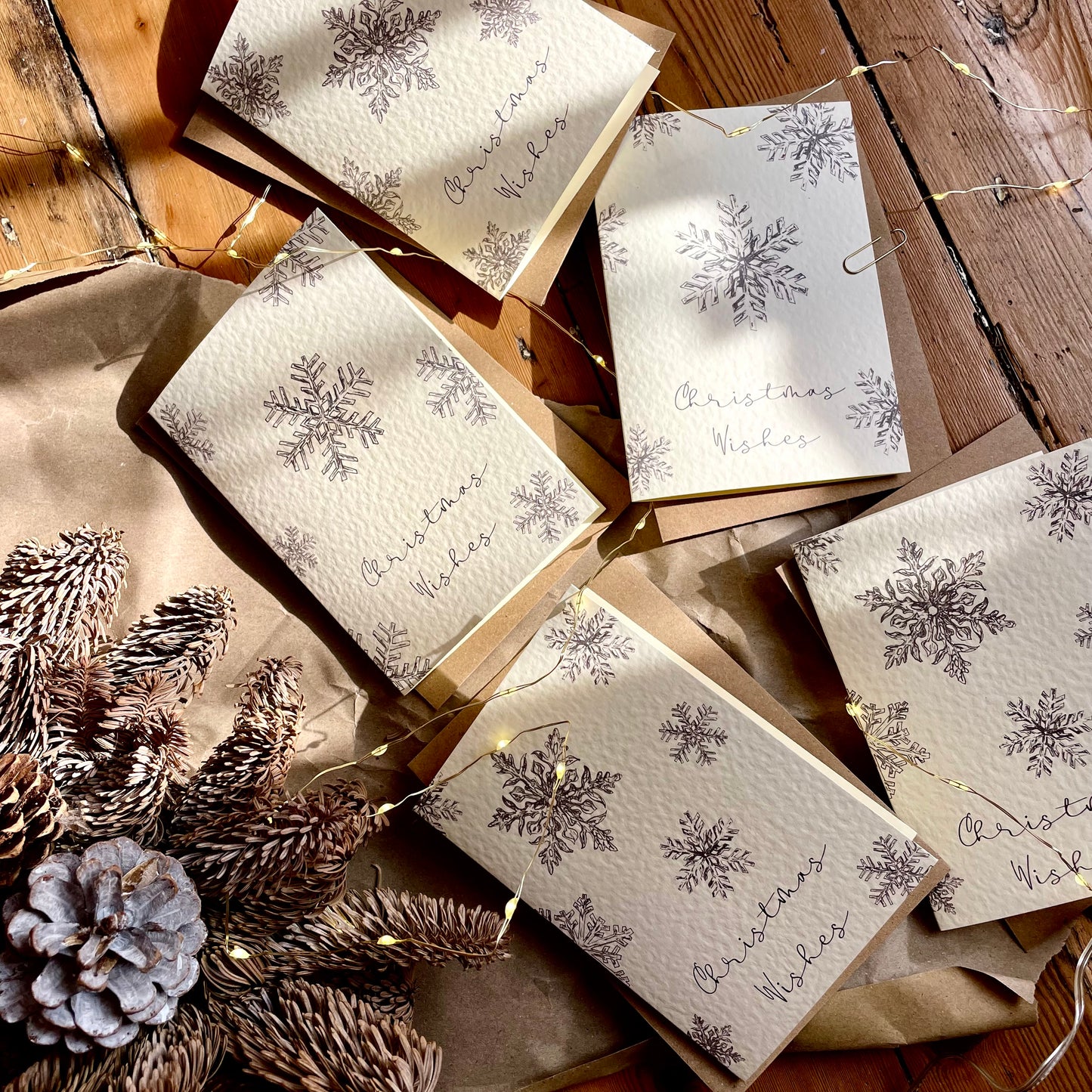 Luxury Snowflake Christmas Card Pack (x5)