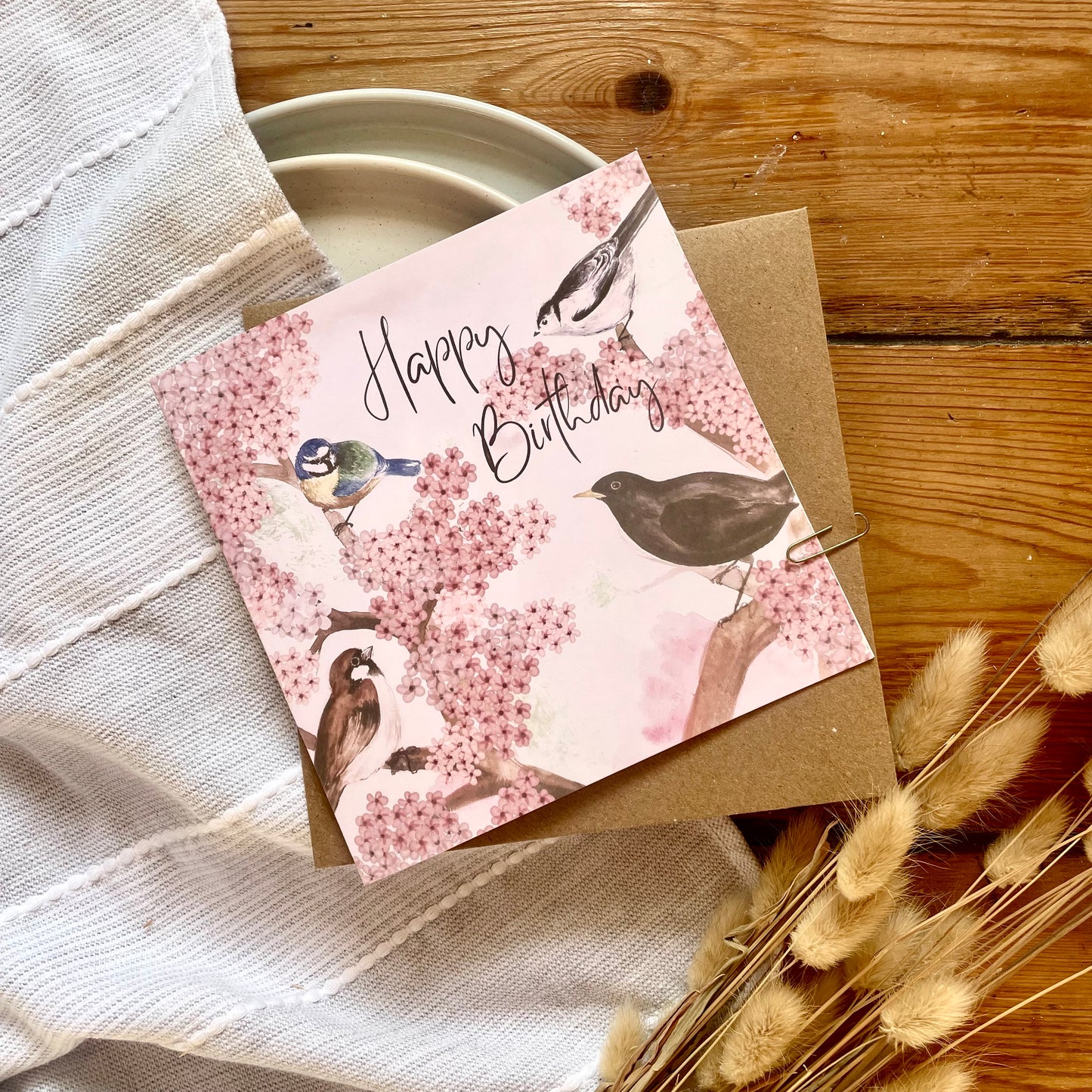 Birthday Card - Garden Birds