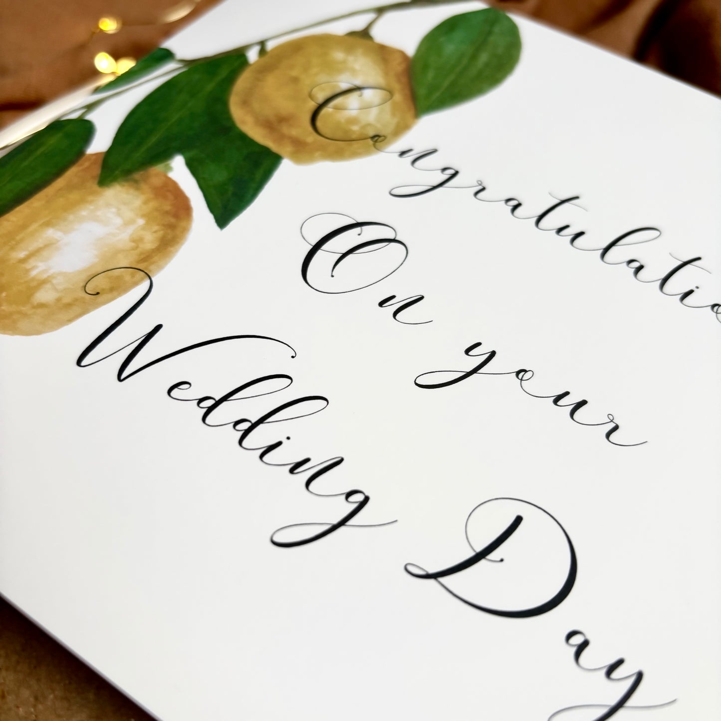 Wedding Day Card - Lemons