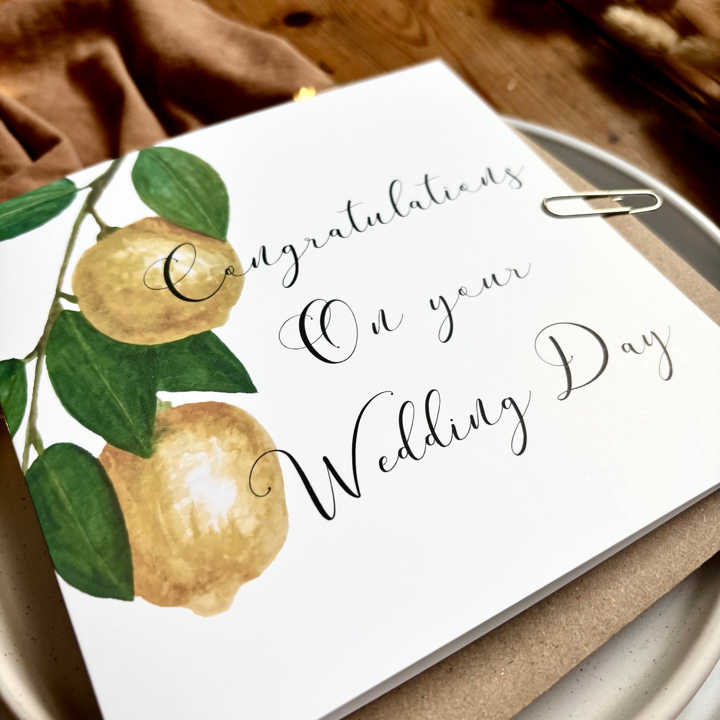 Wedding Day Card - Lemons