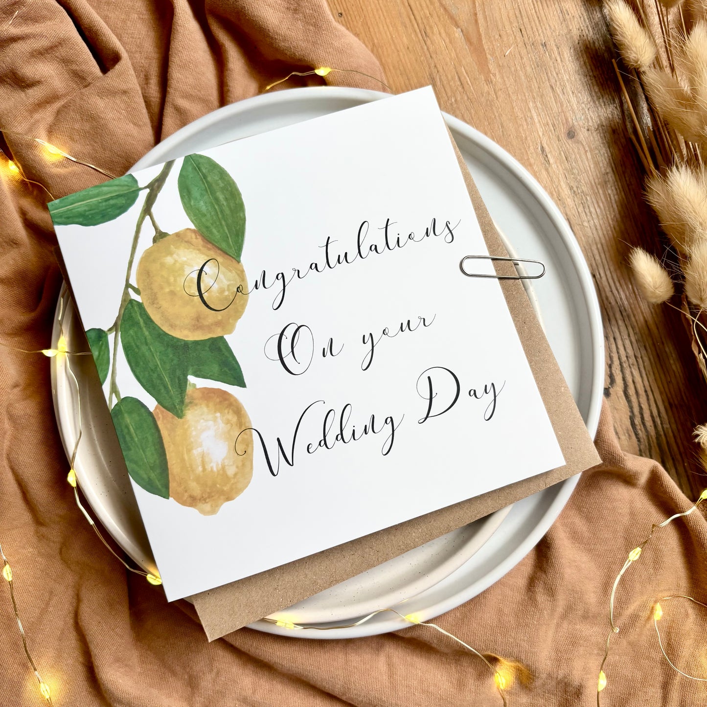 Wedding Day Card - Lemons