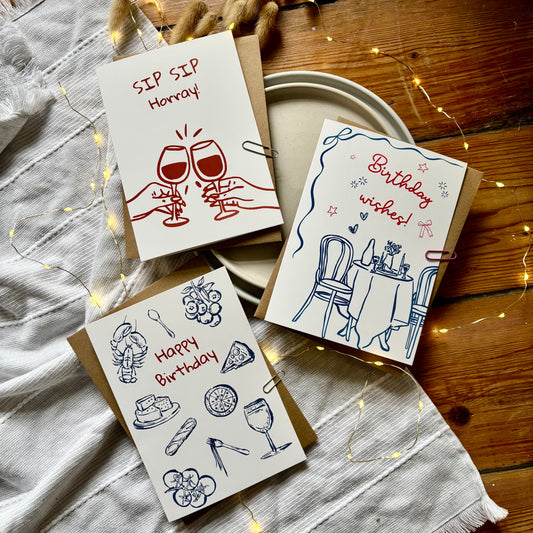 Foodies Birthday Card Multipack (x3)